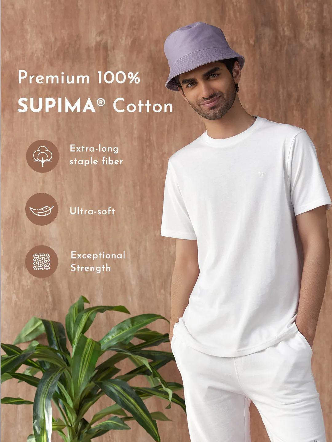 100% Supima Cotton Crew Neck T-shirt - Embrace