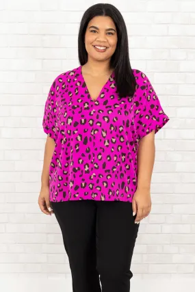 Adventures In The Jungle Top, Hot Pink