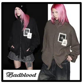 BADBLOOD  |Unisex Street Style Logo Cardigans