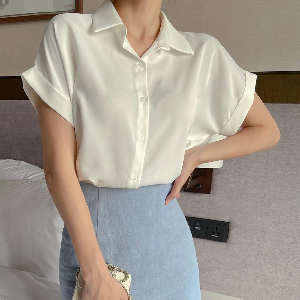 BADDIARY  |Casual Style Plain Short Sleeves Party Style Office Style