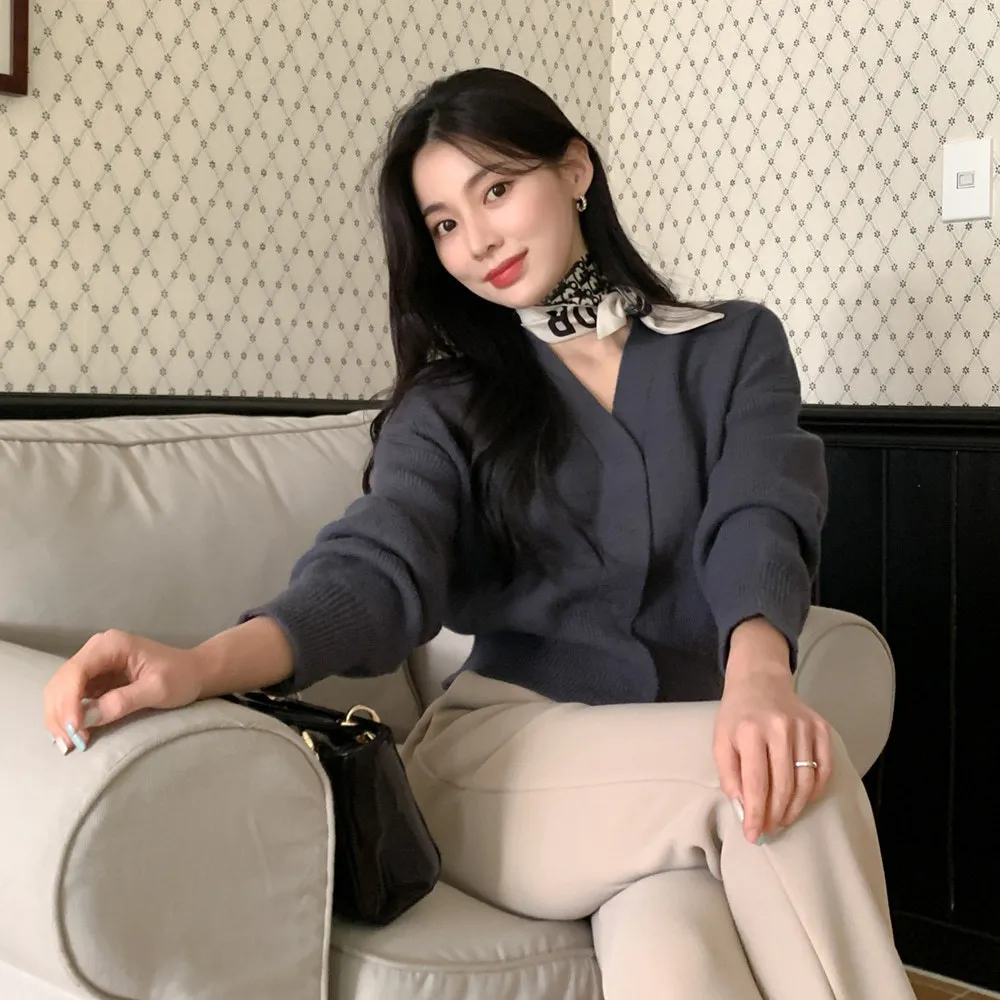 BADDIARY  |Long Sleeves Plain Office Style Elegant Style Formal Style