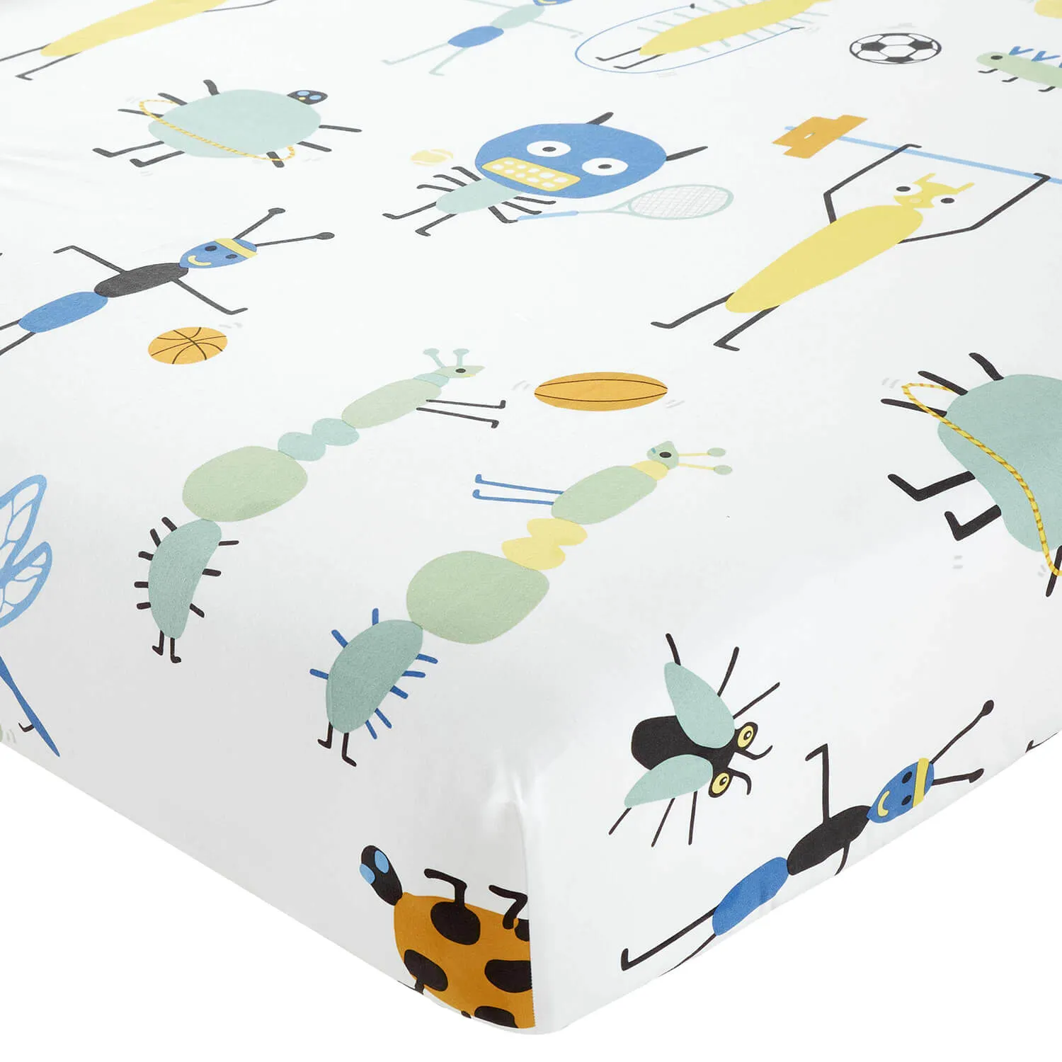 Bugtastic Easy Care Fitted Sheet - Yellow