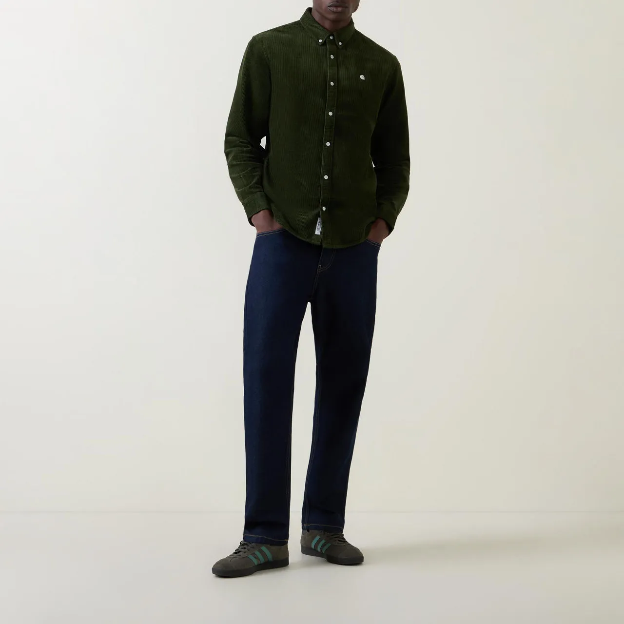 CARHARTT WIP Madison Corduroy Casual Shirt - Dark Green