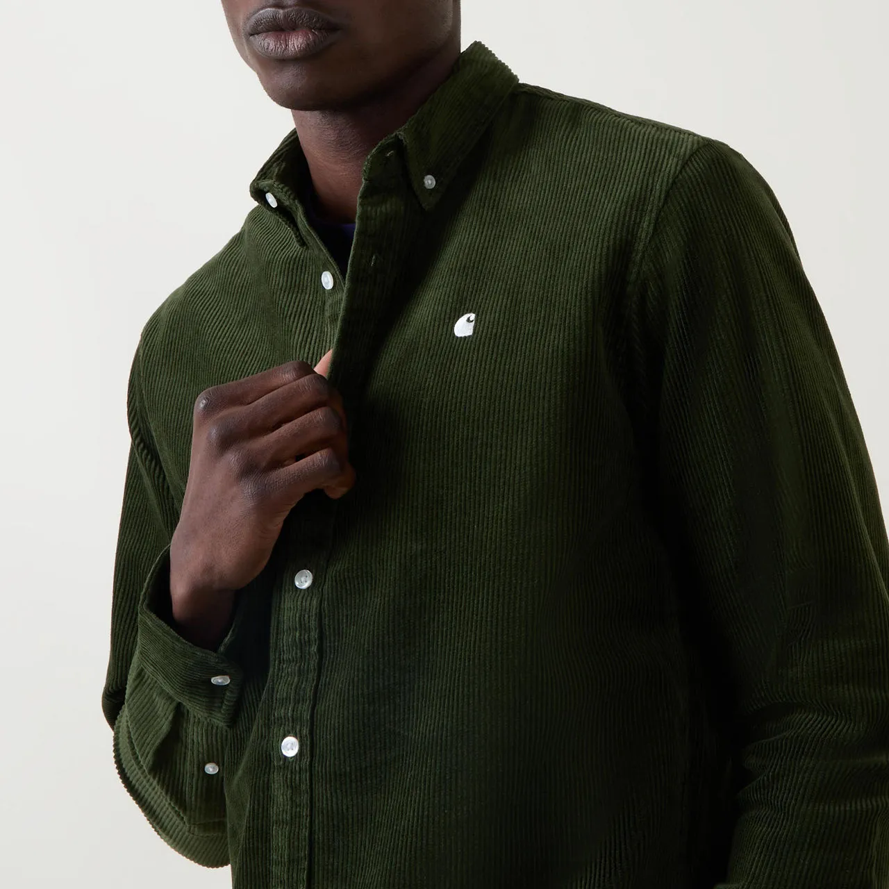 CARHARTT WIP Madison Corduroy Casual Shirt - Dark Green