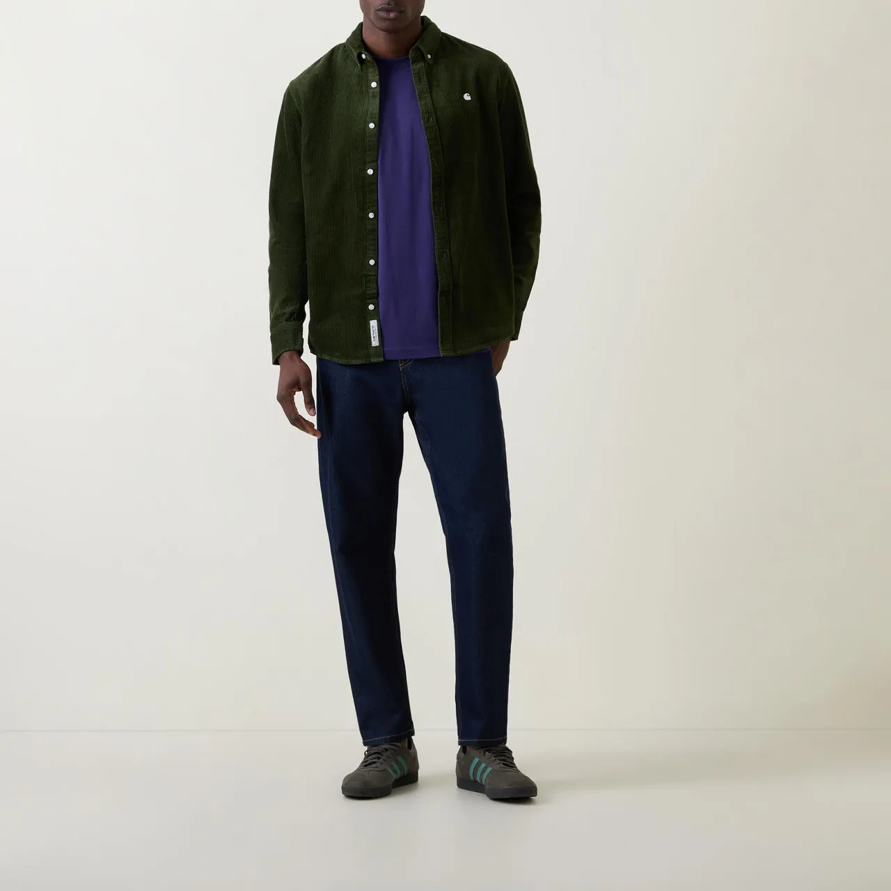 CARHARTT WIP Madison Corduroy Casual Shirt - Dark Green