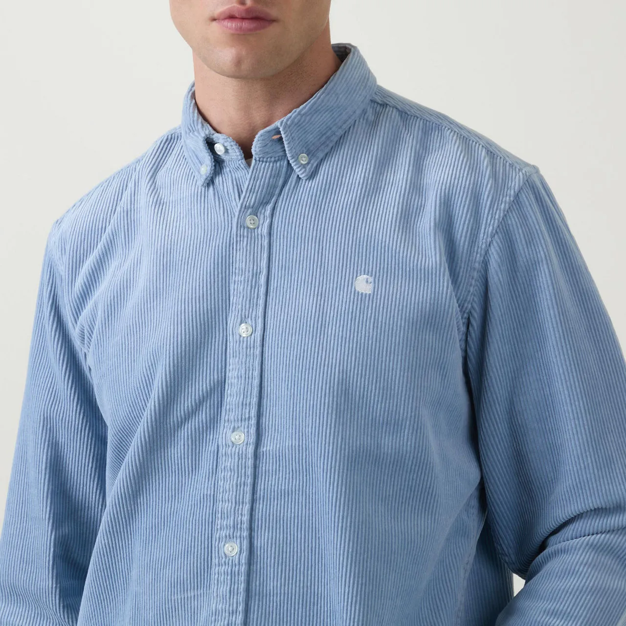 CARHARTT WIP Madison Corduroy Casual Shirt - Light Blue