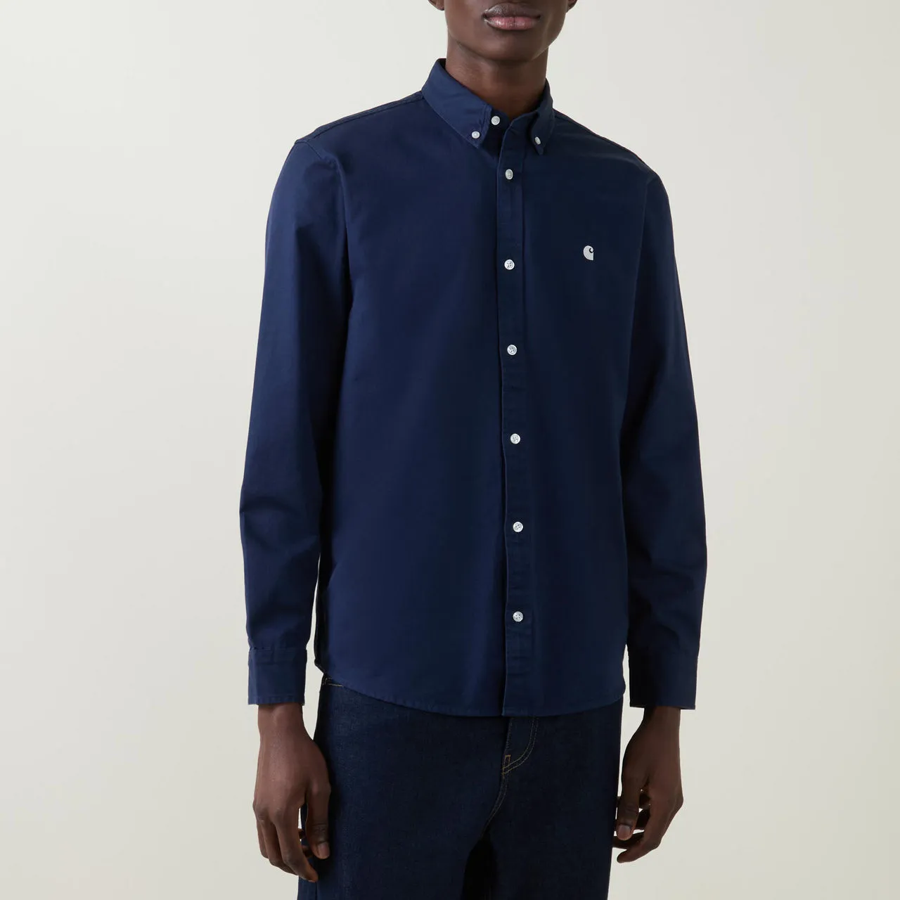 CARHARTT WIP Madison Logo Casual Shirt - Dark Blue