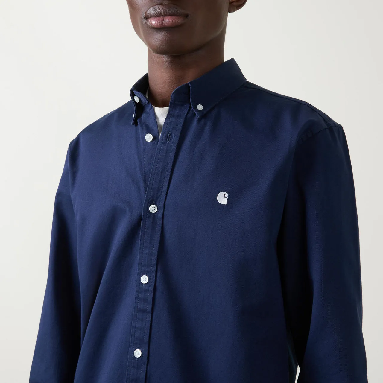 CARHARTT WIP Madison Logo Casual Shirt - Dark Blue