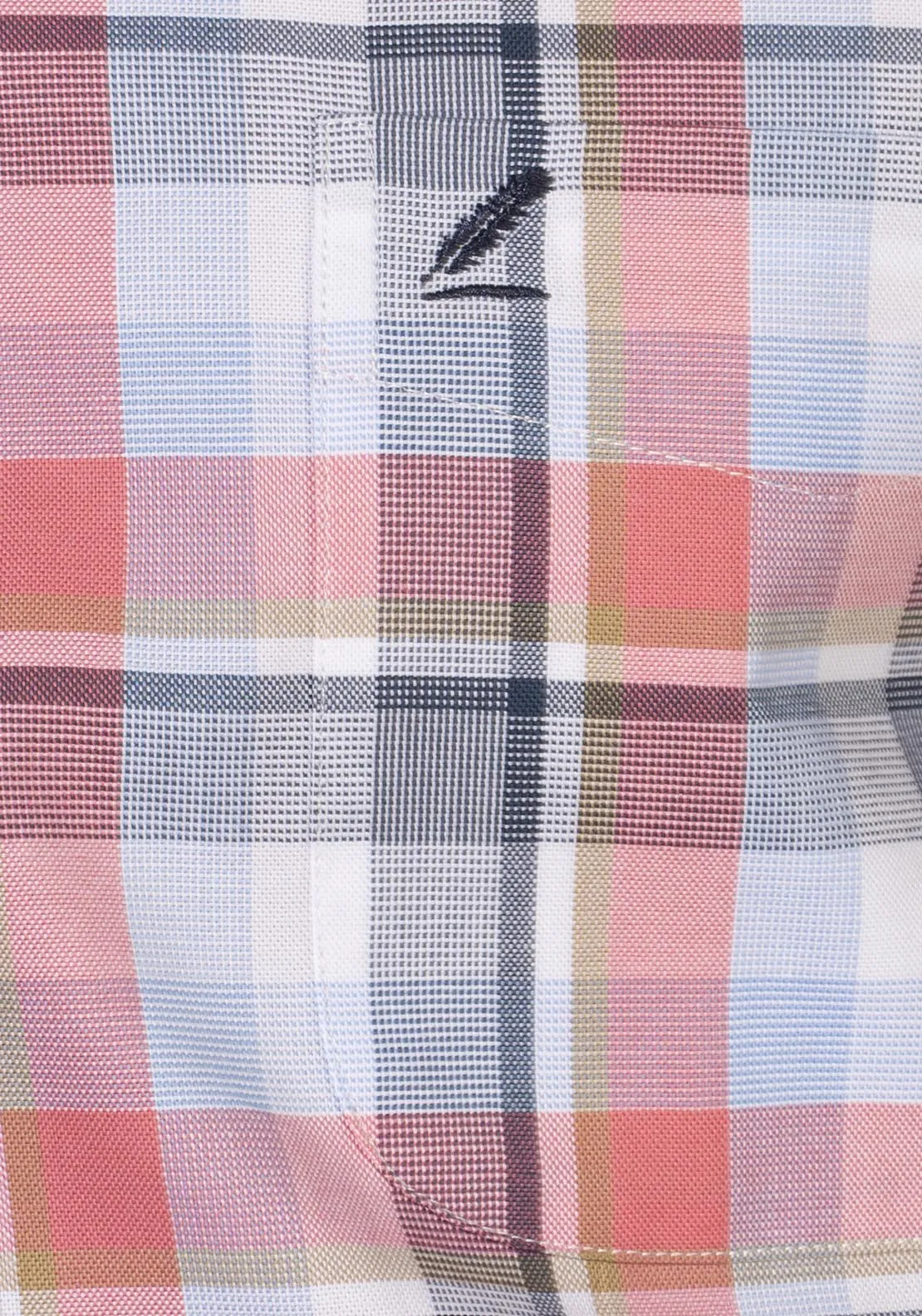 Casual Check Short Sleeve Shirt - Pink