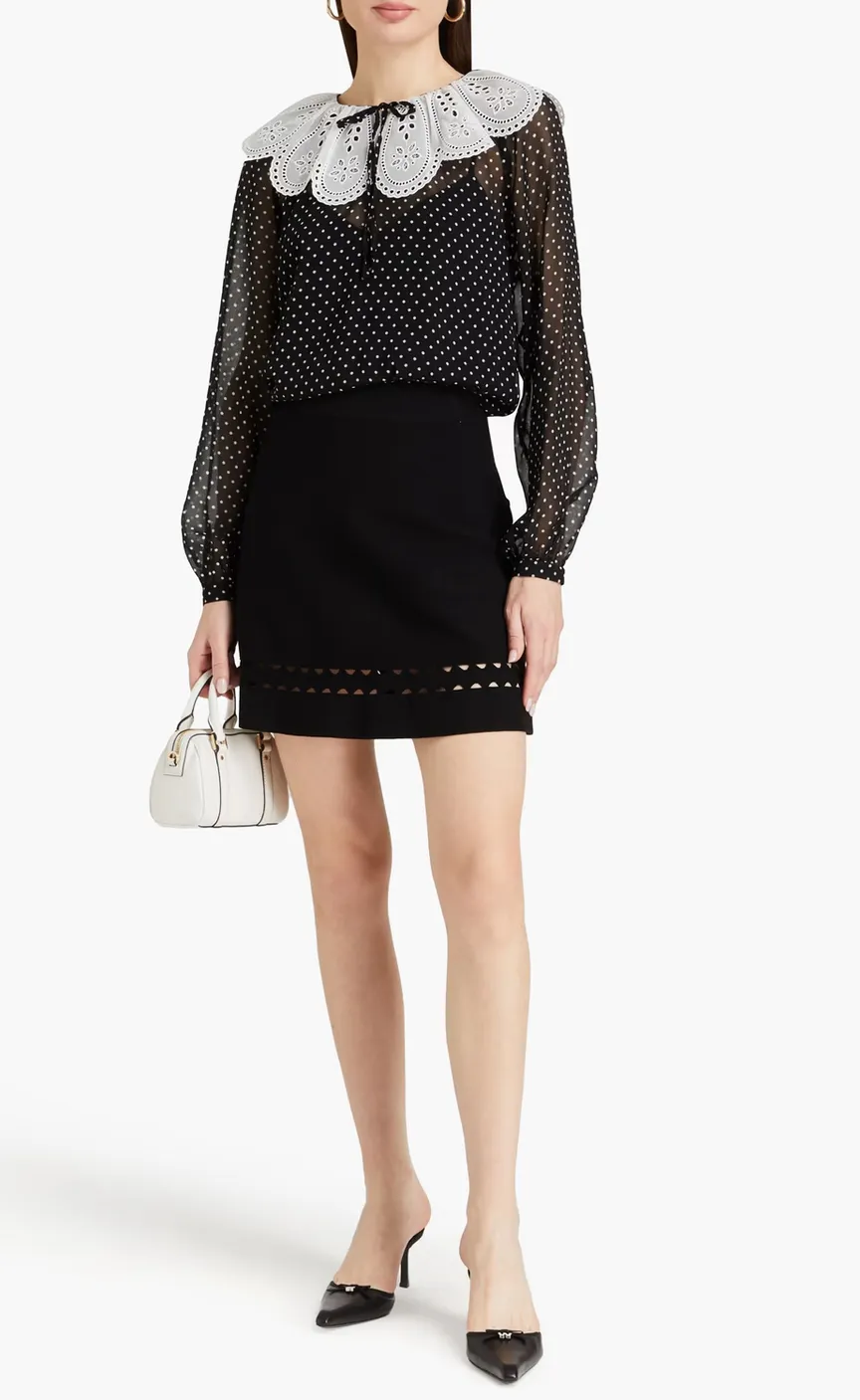 CLAUDIE PIERLOT  |Dots Casual Style Long Sleeves Office Style Elegant Style