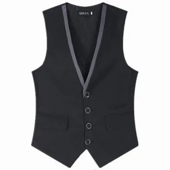 Colete Masculino Business Men Dress Vests SM6azers Jackets Men's Casual Slim Fit Sleeveless Suit Vests Wedding Vests SM6