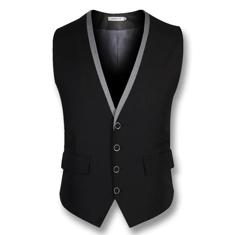 Colete Masculino Business Men Dress Vests SM6azers Jackets Men's Casual Slim Fit Sleeveless Suit Vests Wedding Vests SM6