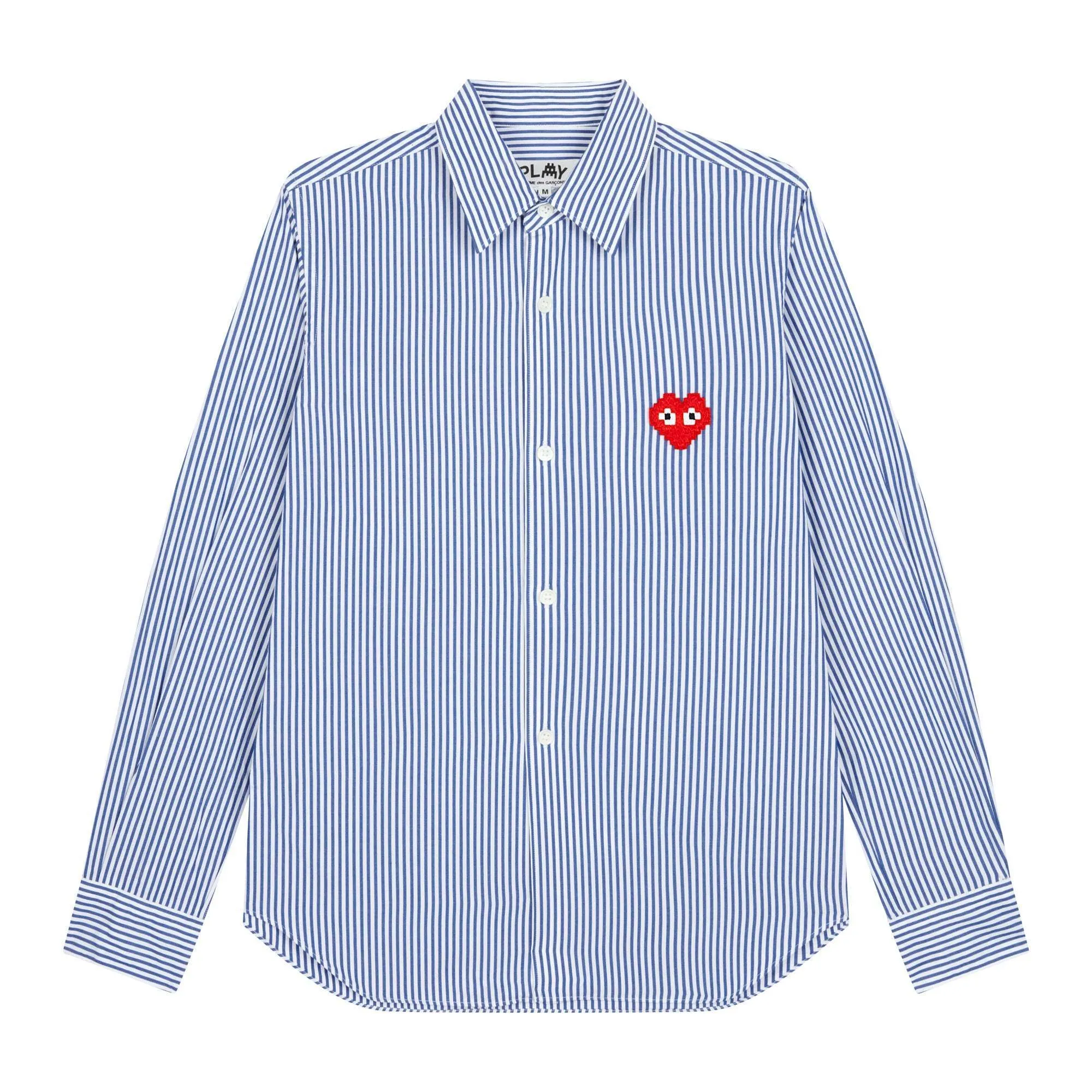 COMME des GARCONS  |Stripes Heart Casual Style Collaboration Long Sleeves Cotton