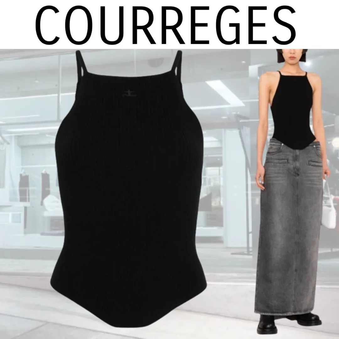 Courreges  |Casual Style Street Style Plain Party Style Office Style