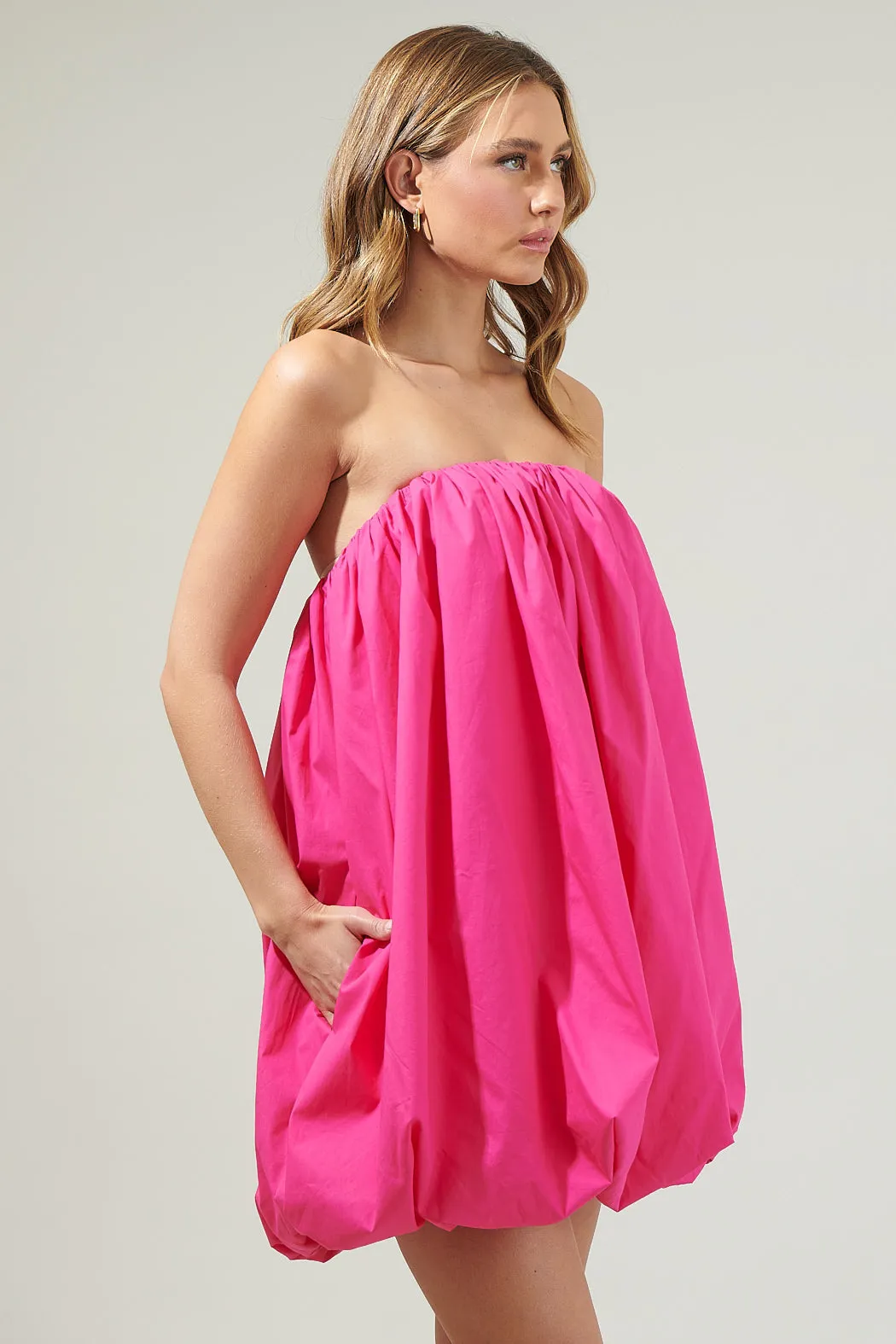 Delphi Strapless Bubble Mini Dress