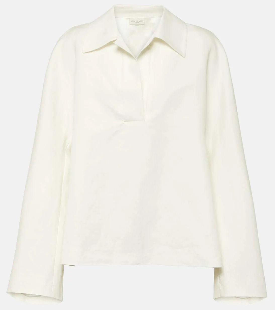 Dries Van Noten  |Linen Long Sleeves Plain Cotton Office Style Oversized