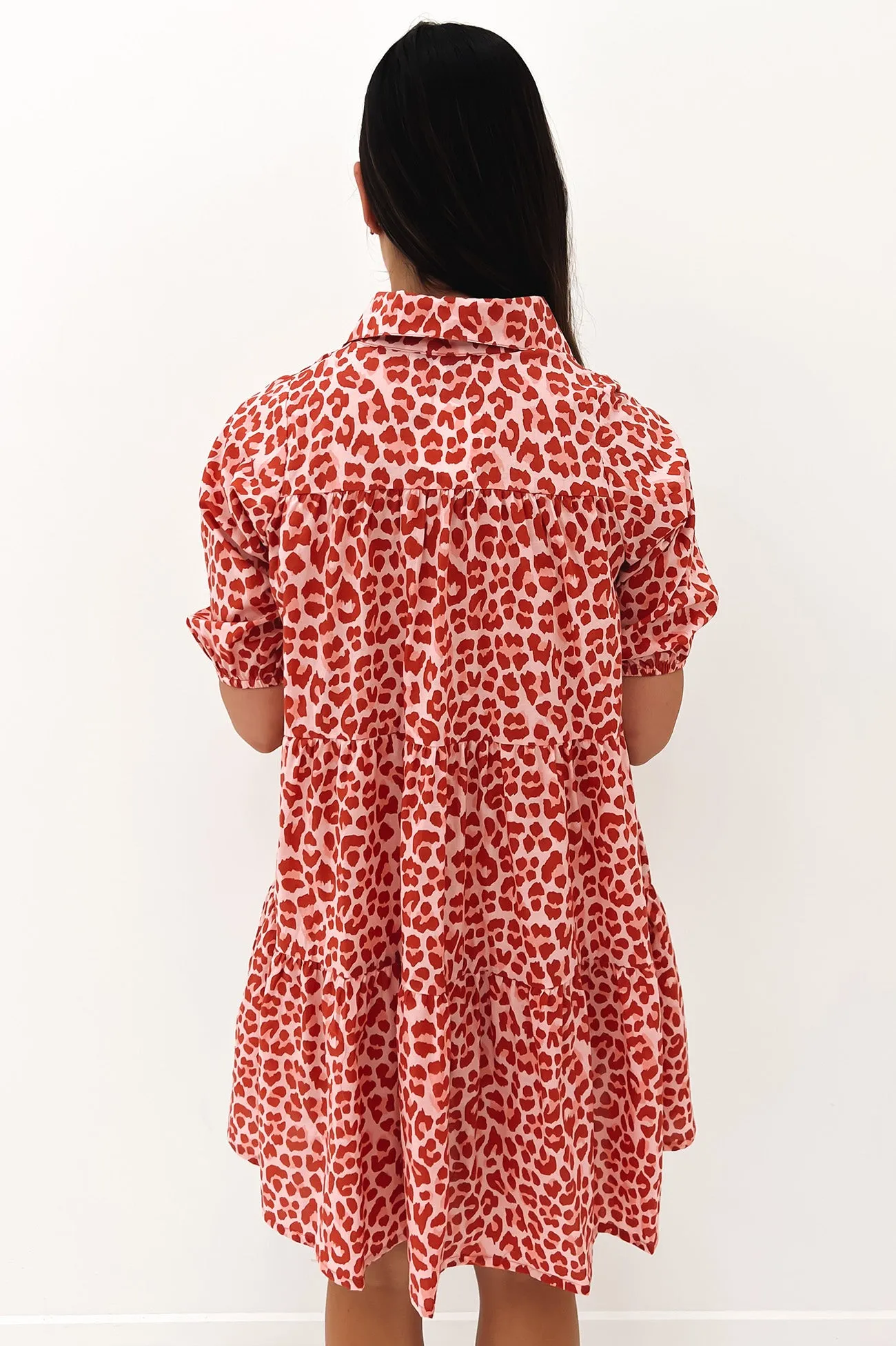 Ellery Mini Dress Berry Leopard