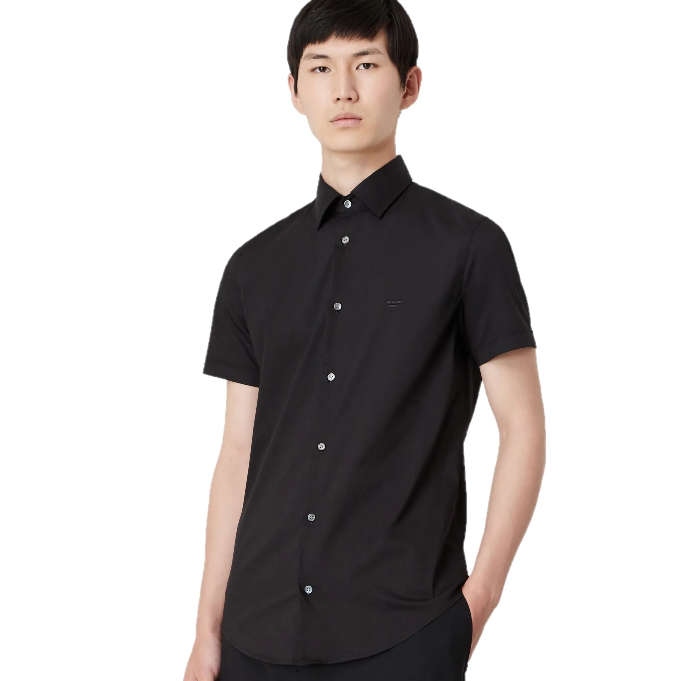 Emporio Armani Black Short-Sleeved Shirt