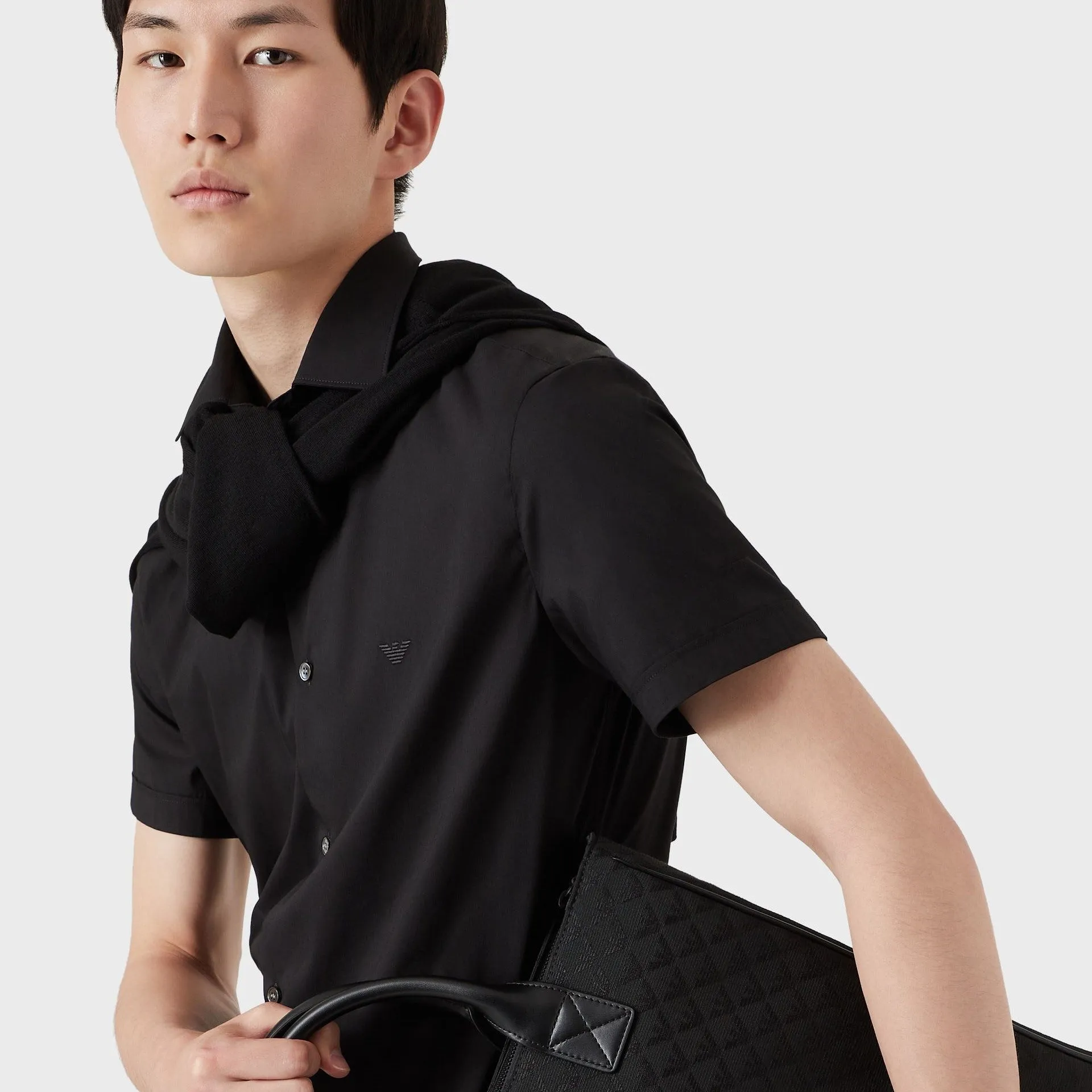 Emporio Armani Black Short-Sleeved Shirt