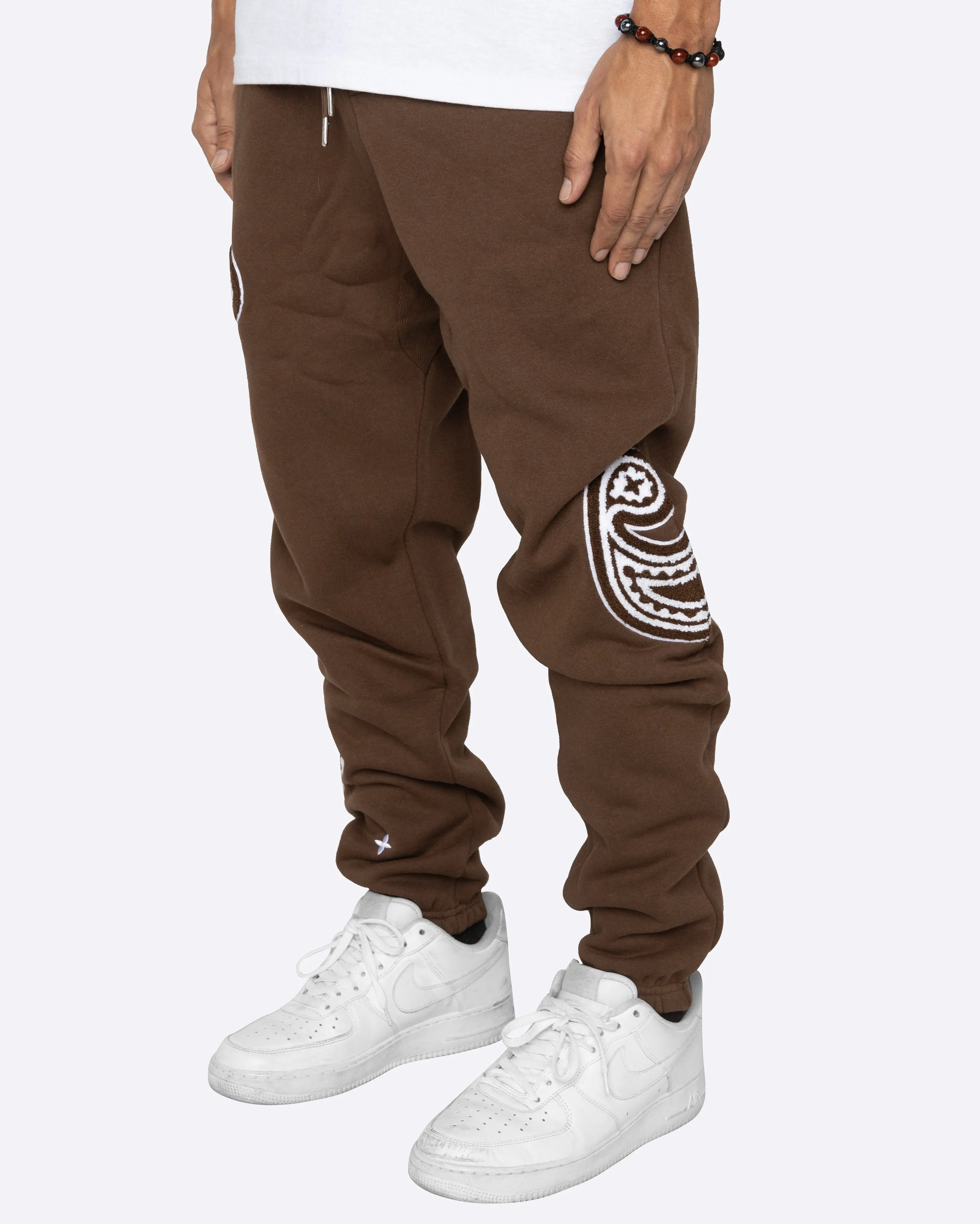 EPTM PAISLEY SWEATPANTS-BROWN