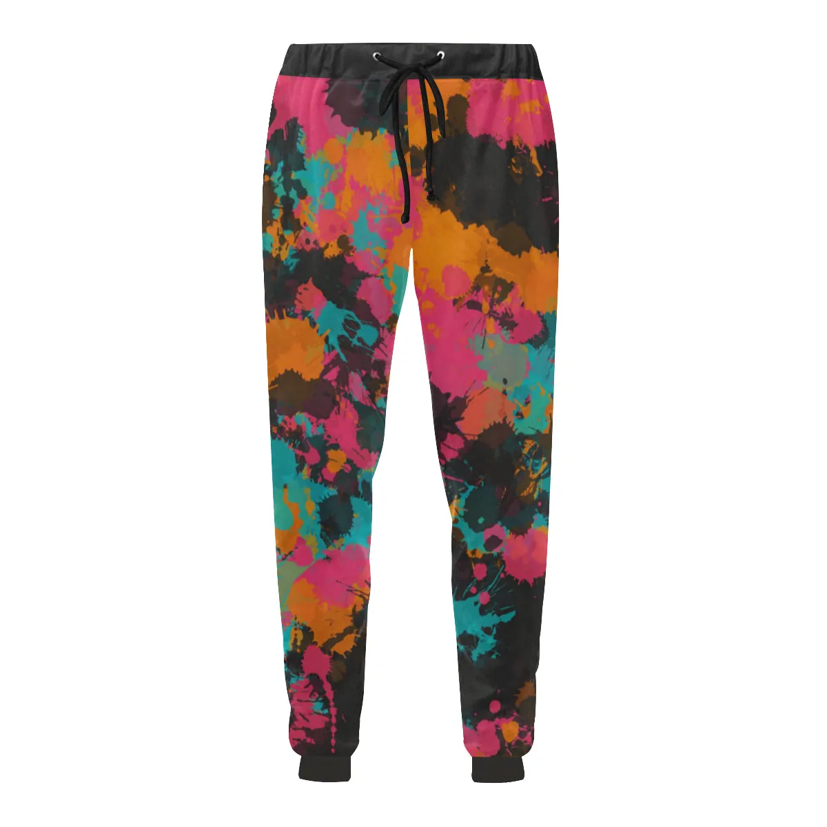 Fiesta Colors Paint Splatter Men's Big & Tall All Over Print Jogger Sweatpants