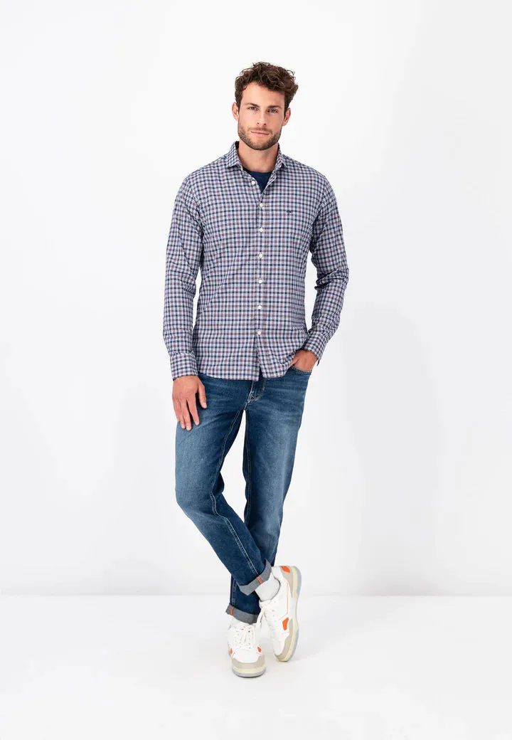 Fynch Hatton Checked Shirt In A Modern Fit