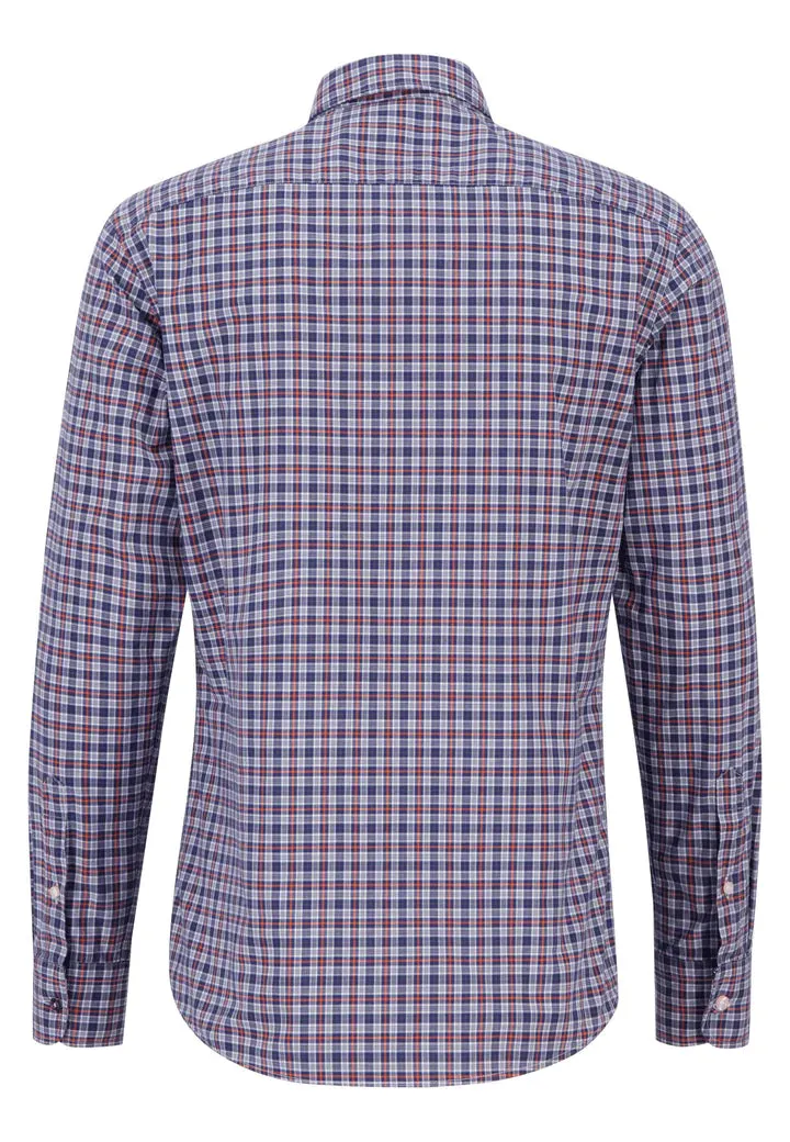 Fynch Hatton Checked Shirt In A Modern Fit