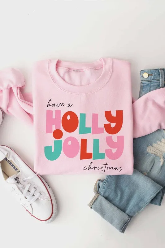 HOLLY JOLLY CHRISTMAS GRAPHIC SWEATSHIRT