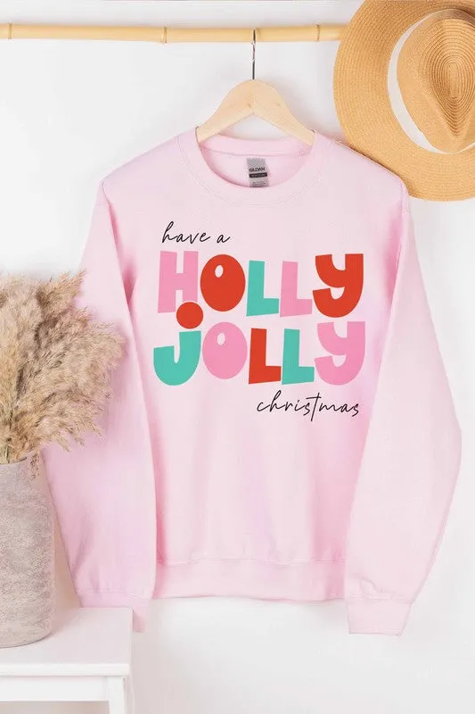 HOLLY JOLLY CHRISTMAS GRAPHIC SWEATSHIRT