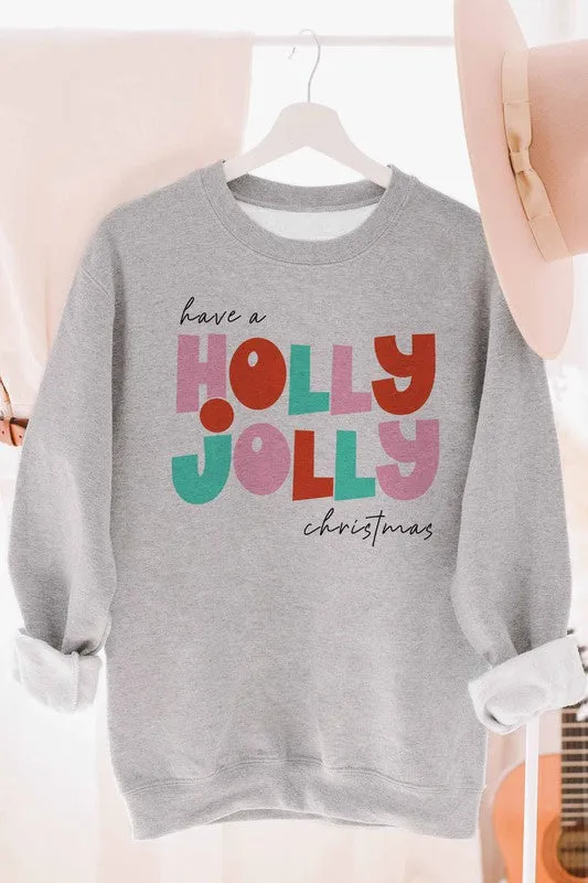 HOLLY JOLLY CHRISTMAS GRAPHIC SWEATSHIRT