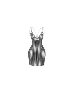 Houndstooth Mini Dress