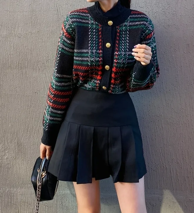 I AM MARI  |Glen Patterns Other Plaid Patterns Casual Style Street Style