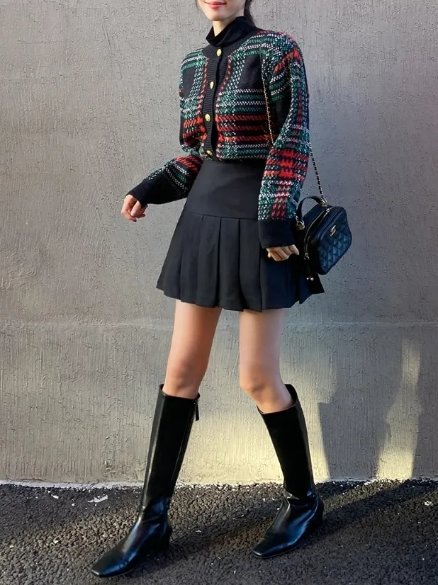 I AM MARI  |Glen Patterns Other Plaid Patterns Casual Style Street Style