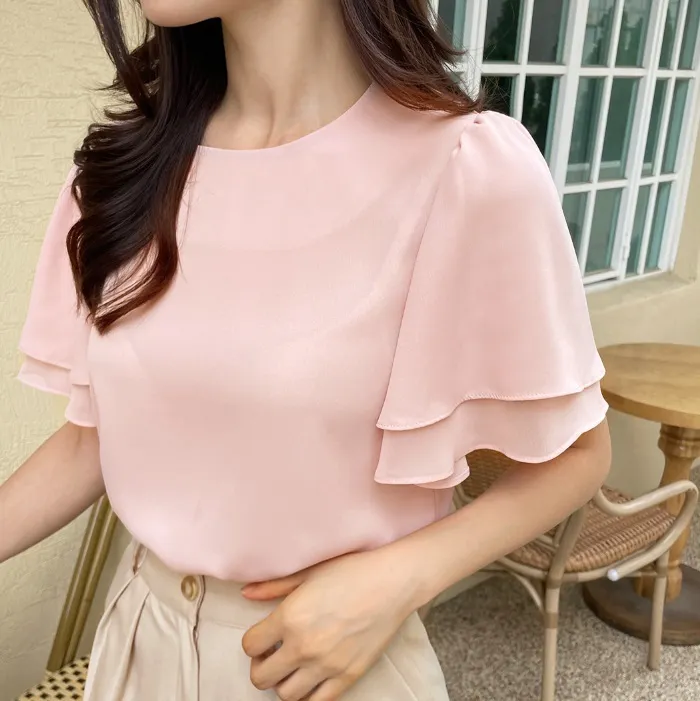 I AM MARI  |Plain Short Sleeves Party Style Office Style Formal Style