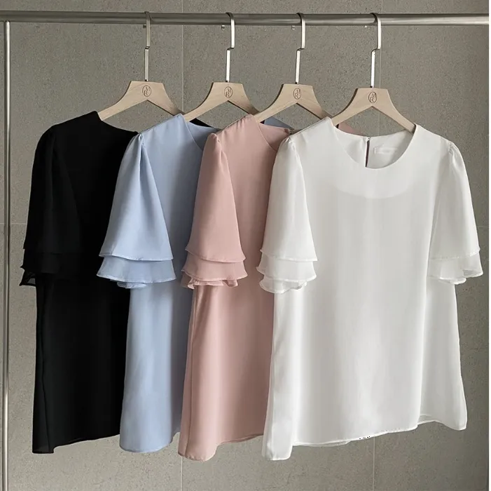 I AM MARI  |Plain Short Sleeves Party Style Office Style Formal Style