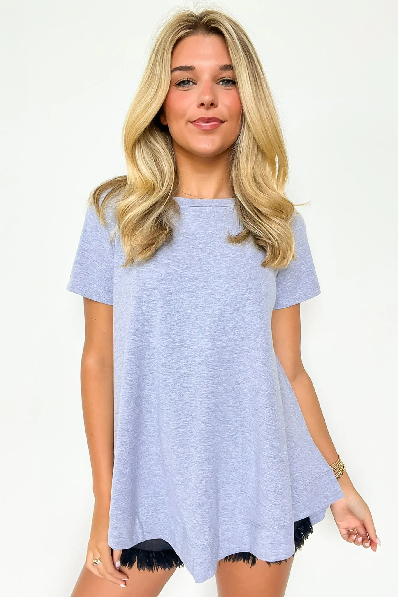 Kallieann Asymmetrical Short Sleeve Top