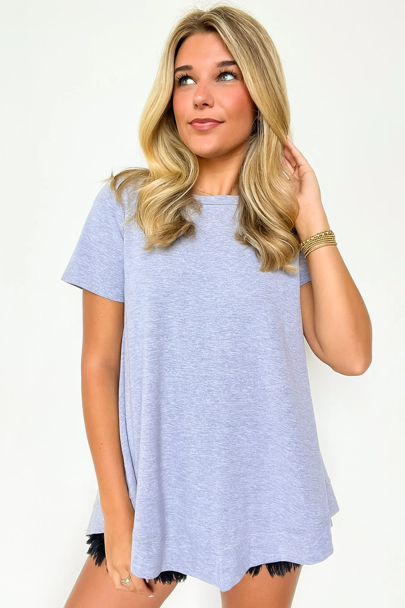 Kallieann Asymmetrical Short Sleeve Top