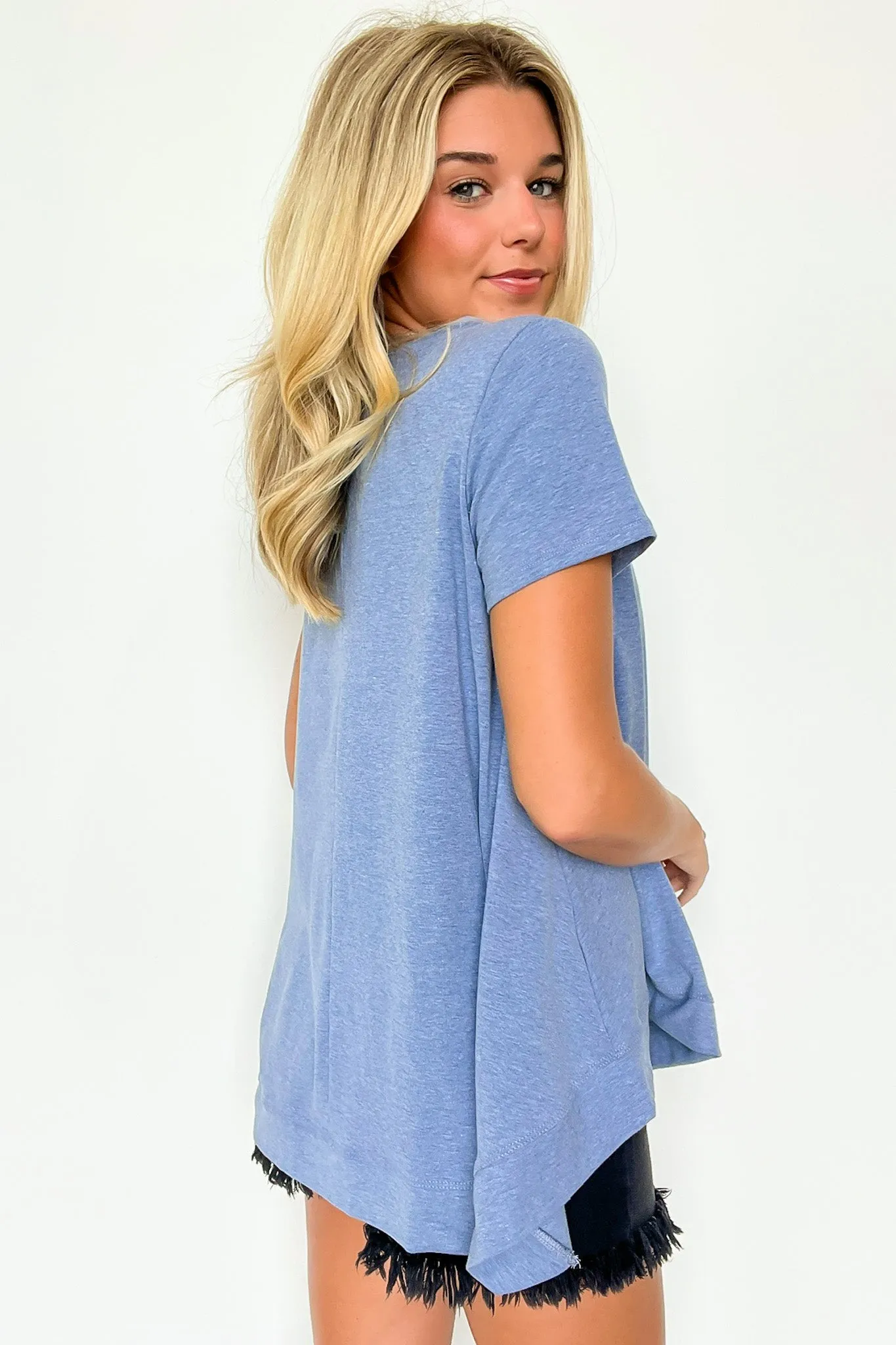 Kallieann Asymmetrical Short Sleeve Top