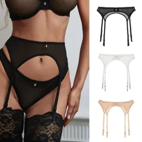 Lace garter belt transparent Underwear suspender belt