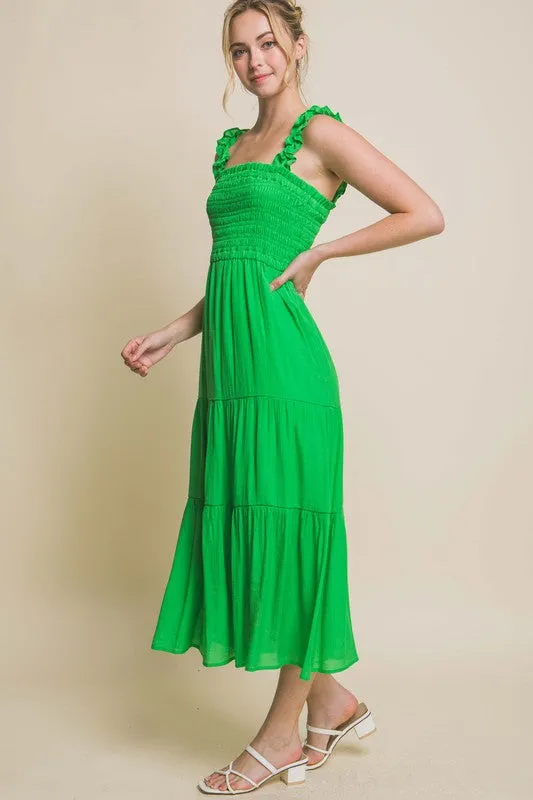 Lauren Smocked Bodice Maxi Dress