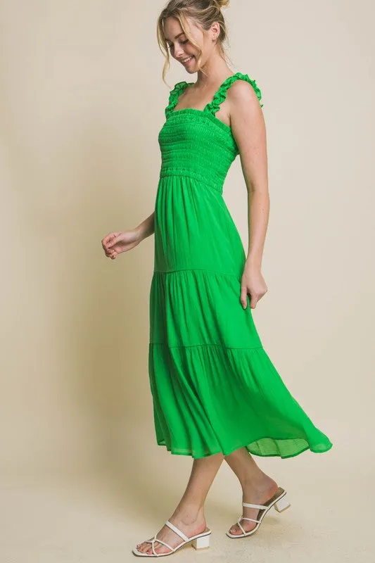 Lauren Smocked Bodice Maxi Dress