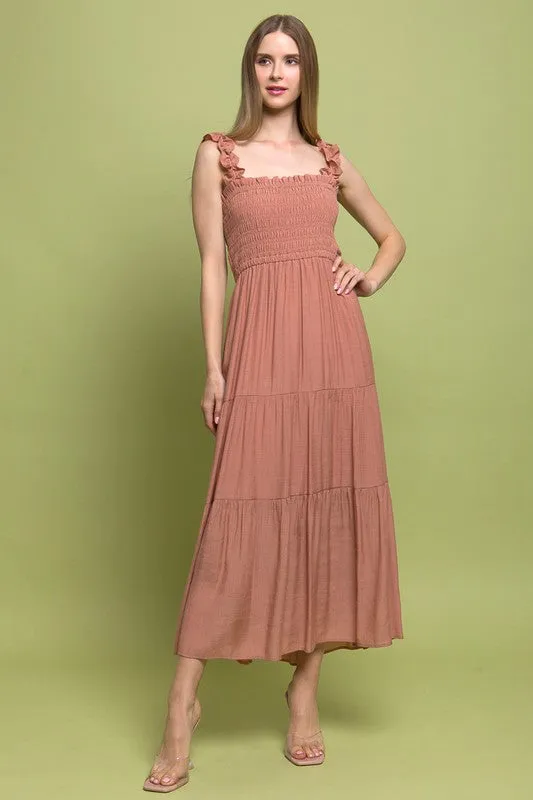 Lauren Smocked Bodice Maxi Dress