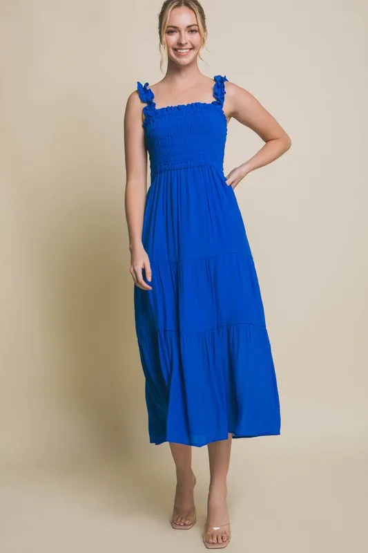 Lauren Smocked Bodice Maxi Dress