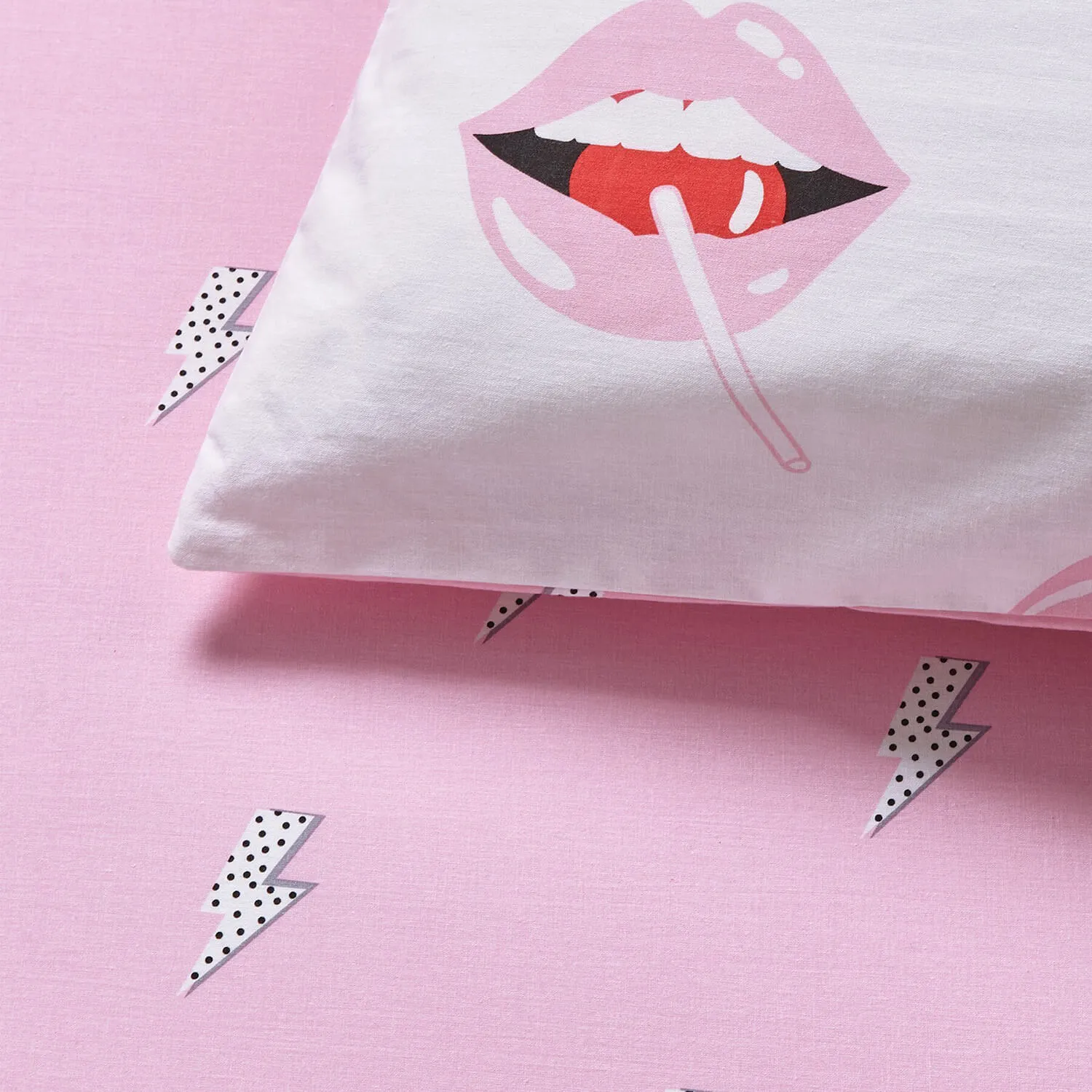 Lip Service Fitted Sheet - Pink