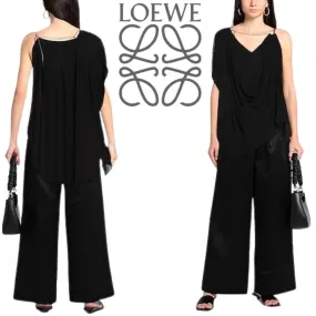 LOEWE  |Sleeveless Street Style V-Neck Plain Party Style