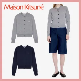 MAISON KITSUNE  |Casual Style Wool Long Sleeves Plain Office Style