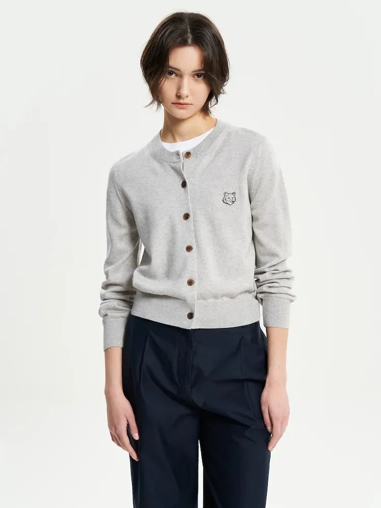 MAISON KITSUNE  |Casual Style Wool Rib Street Style Long Sleeves Plain