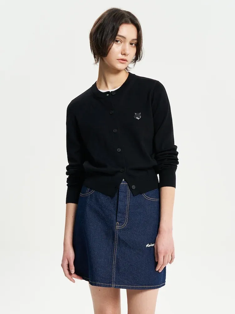 MAISON KITSUNE  |Casual Style Wool Rib Street Style Long Sleeves Plain