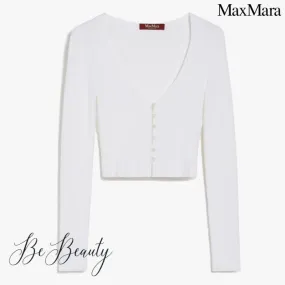 Max Mara Studio  |Casual Style Rib Long Sleeves Party Style Office Style