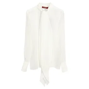 Max Mara Studio  |Silk Long Sleeves Plain Party Style Office Style